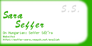 sara seffer business card